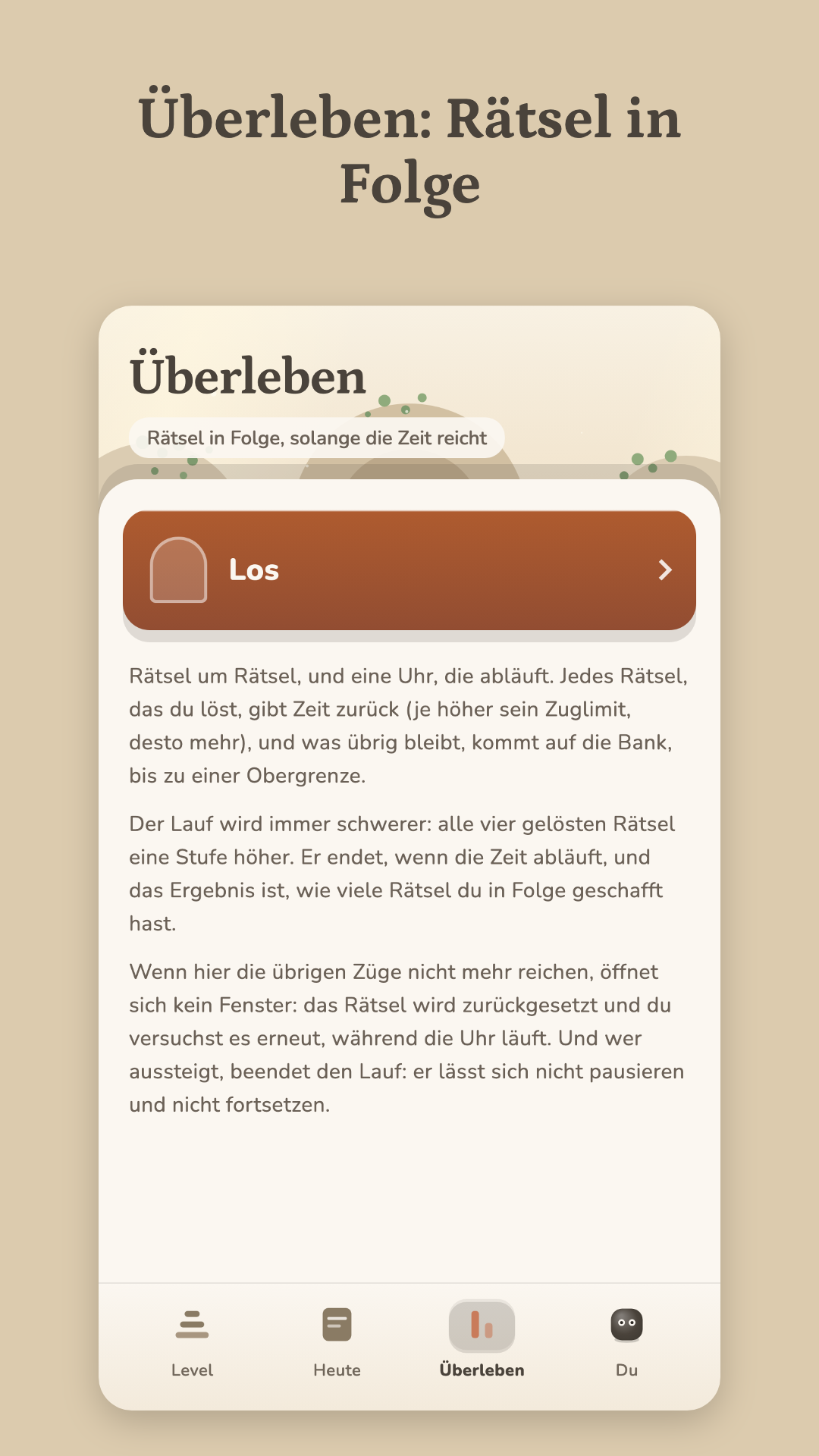 Überleben: Rätsel in Folge